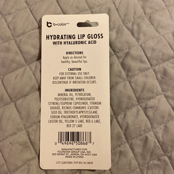 b color hydrating lip gloss with hydraulic acid, fire, quartz - Picture 4 of 7